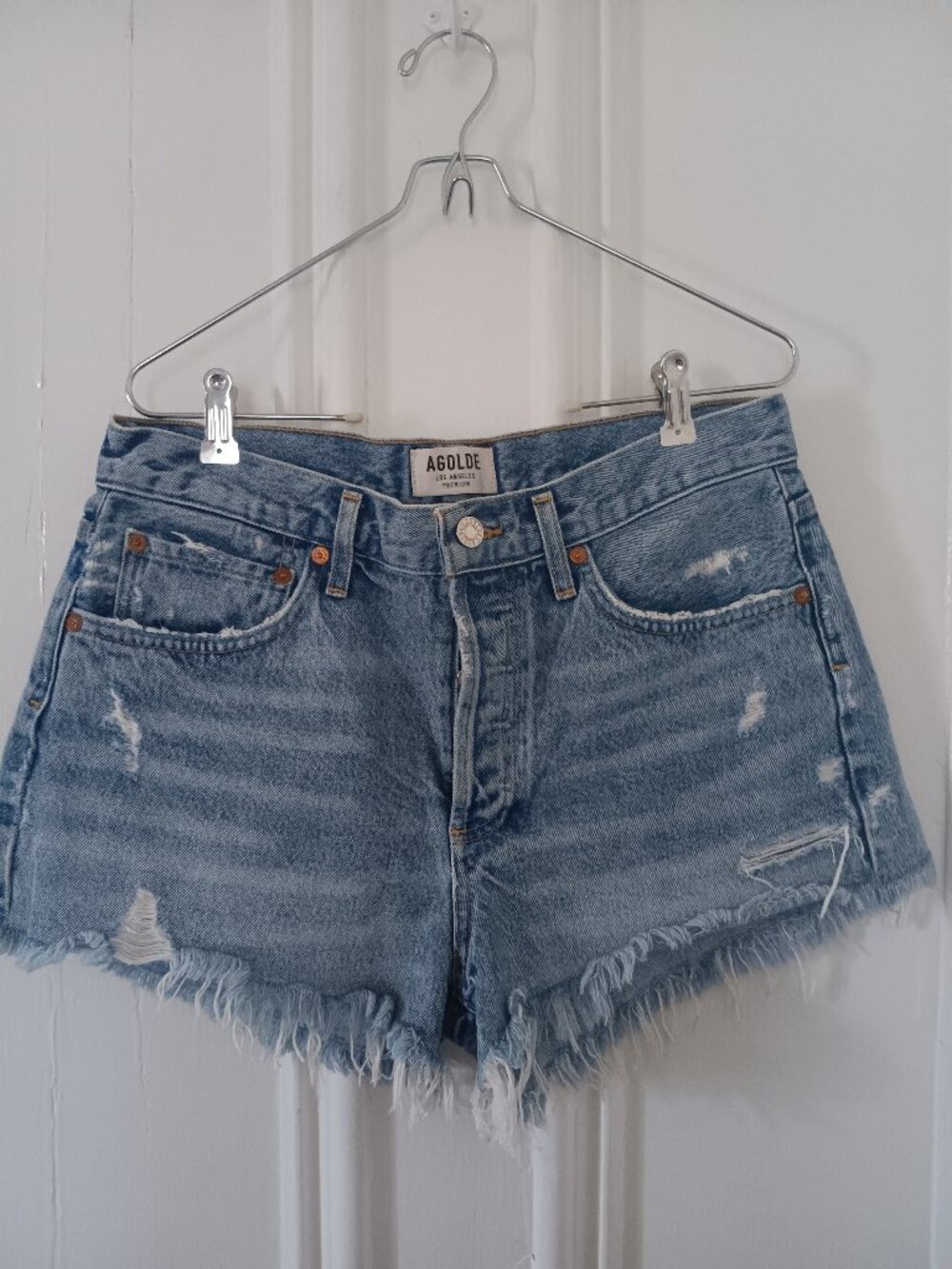 AGOLDE VINTAGE PARKER CUTOFF SHORTS 28 100% COTTON